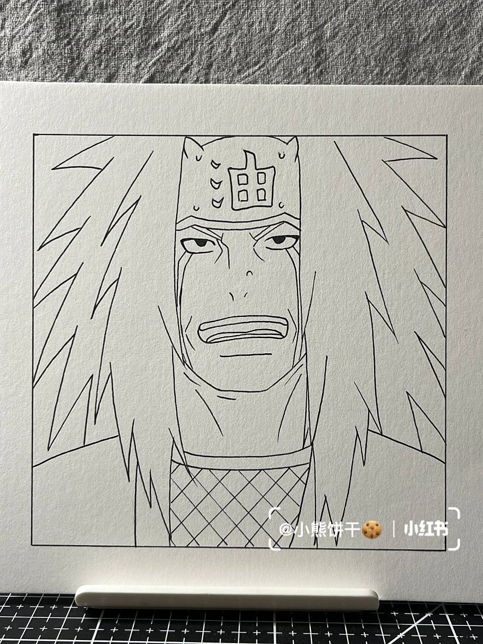 手绘|火影忍者·自来也 附线稿过程 好久不见～ 最近忙着准备考试面试