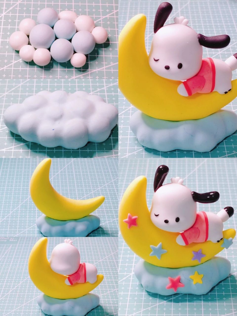 快来做帕恰狗啦～(粘土教程) 粘土制作三丽鸥帕恰狗盲盒,四舍五入是不