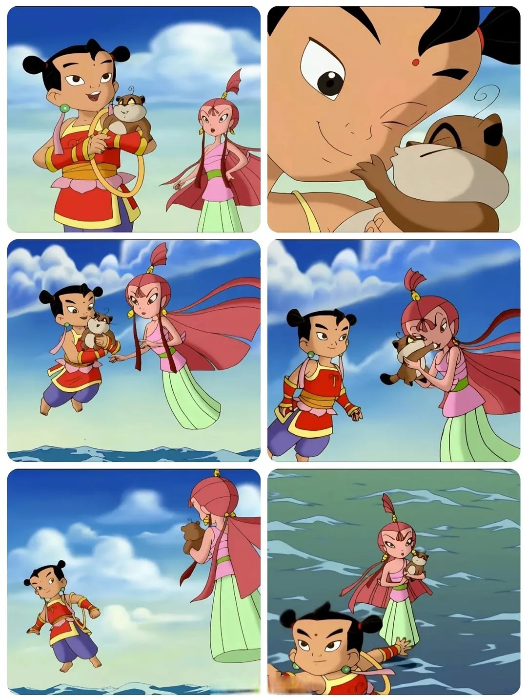 撒娇,跟哥哥们一起玩,对家里的下人也有礼貌,还养了可爱的宠物小猪熊