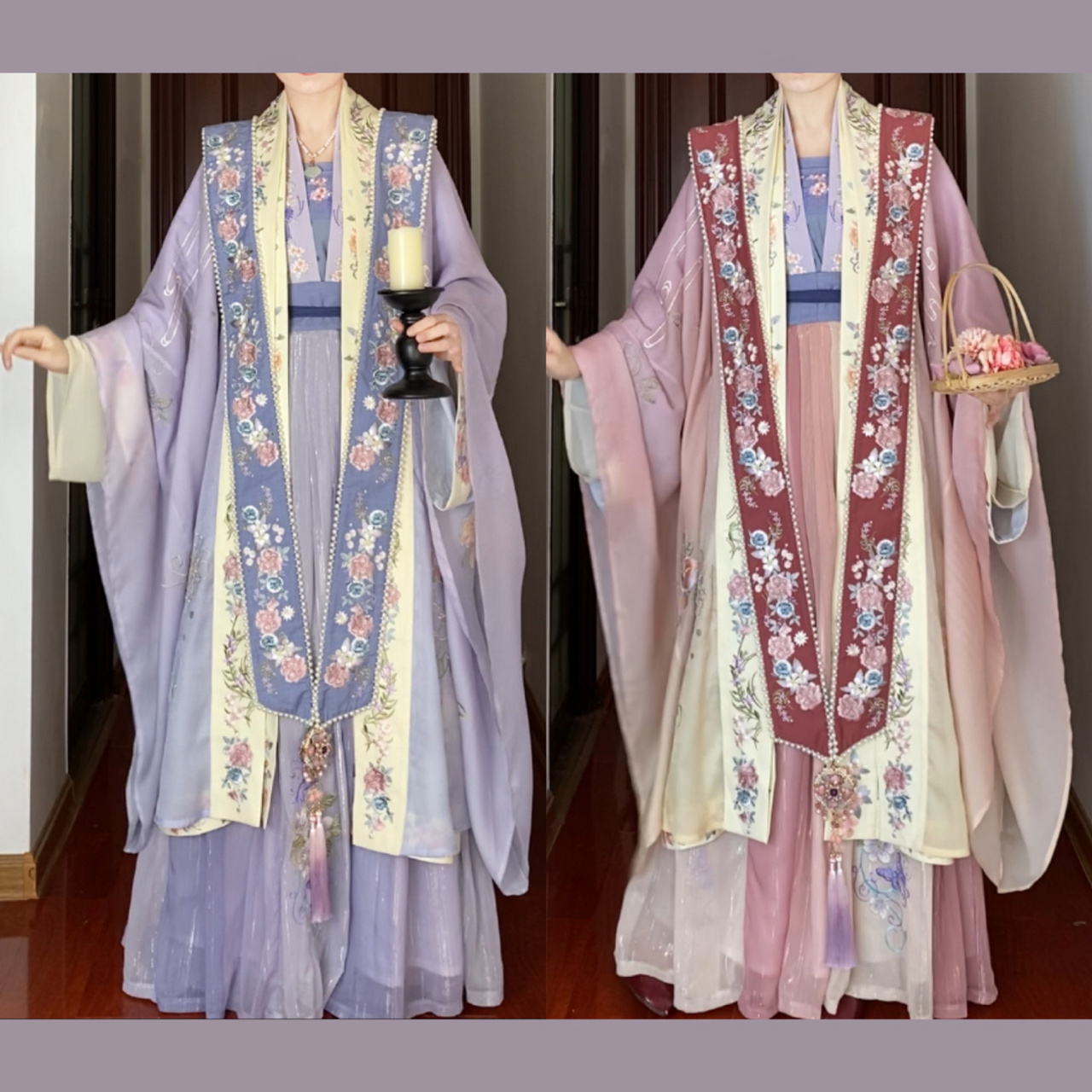 97玉锦堂汉服 97宋大袖衫 前短后长 后有三角兜可以放霞帔 97