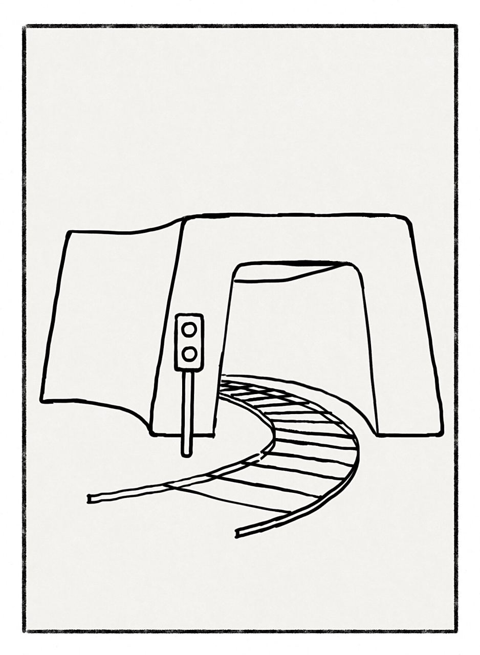 简约线条插画|隧道|365天打卡no.