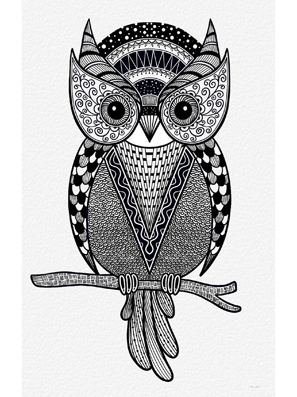 原创线描画,黑白装饰画(内附步骤图)  寓意和象征  希腊神话中的智慧