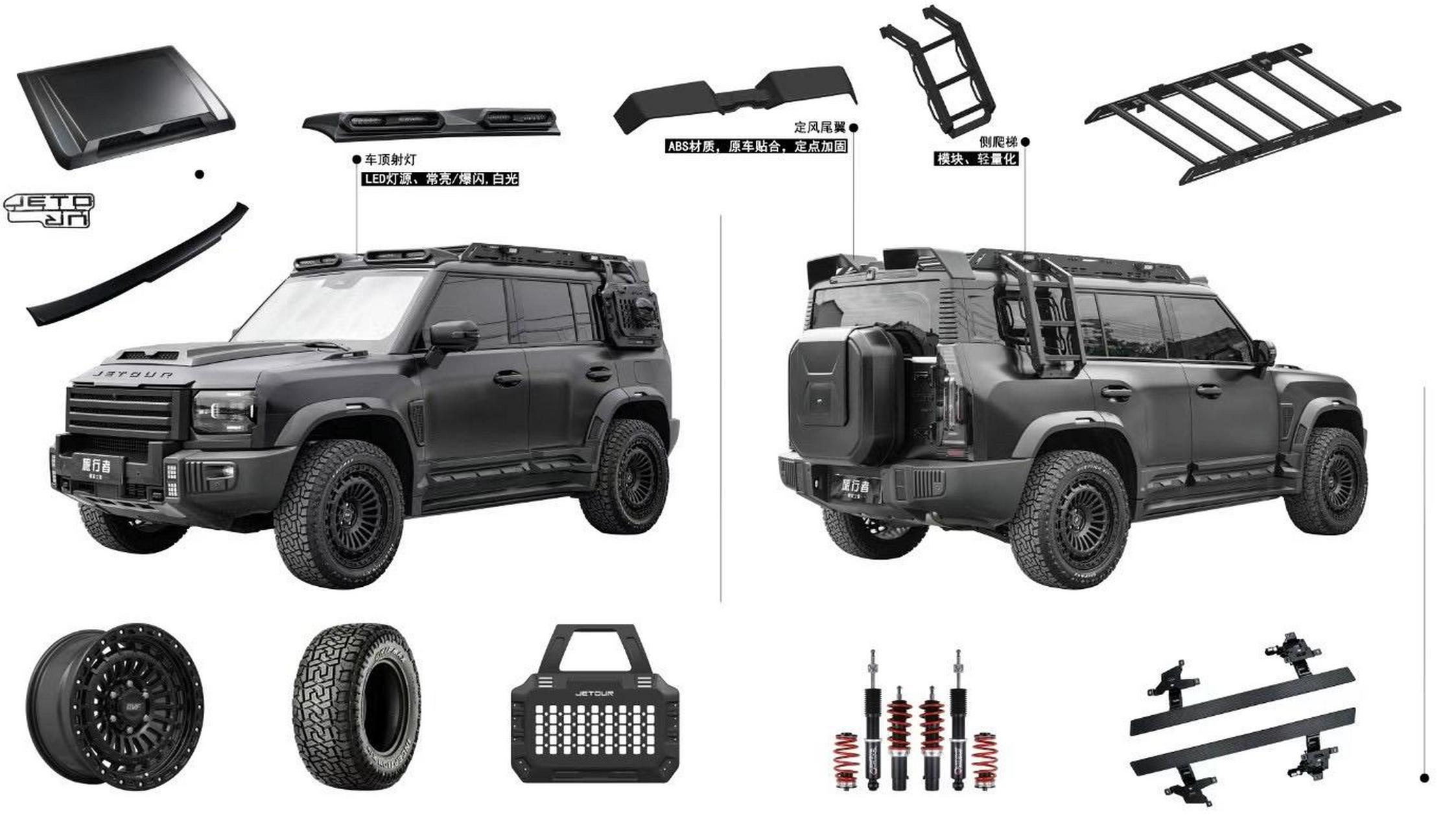 捷途旅行者/山海t2黑武士升级版套件实装分享来喽!