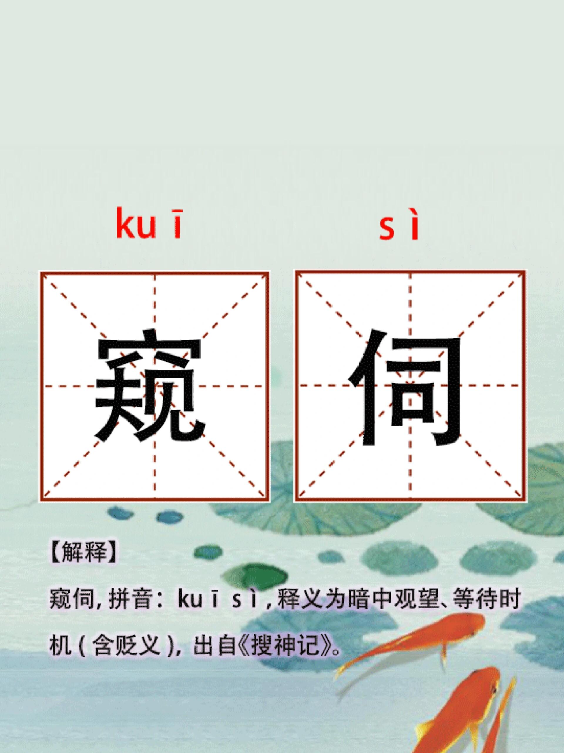 窥伺的读音和意思|你读对了吗?