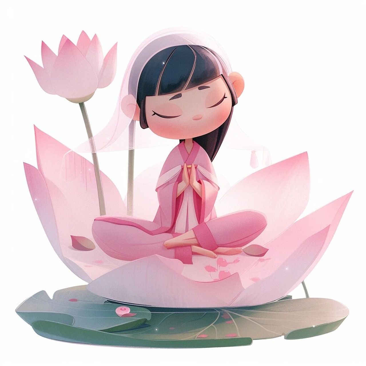 荷荷美美|女孩佛系头像 一切随缘