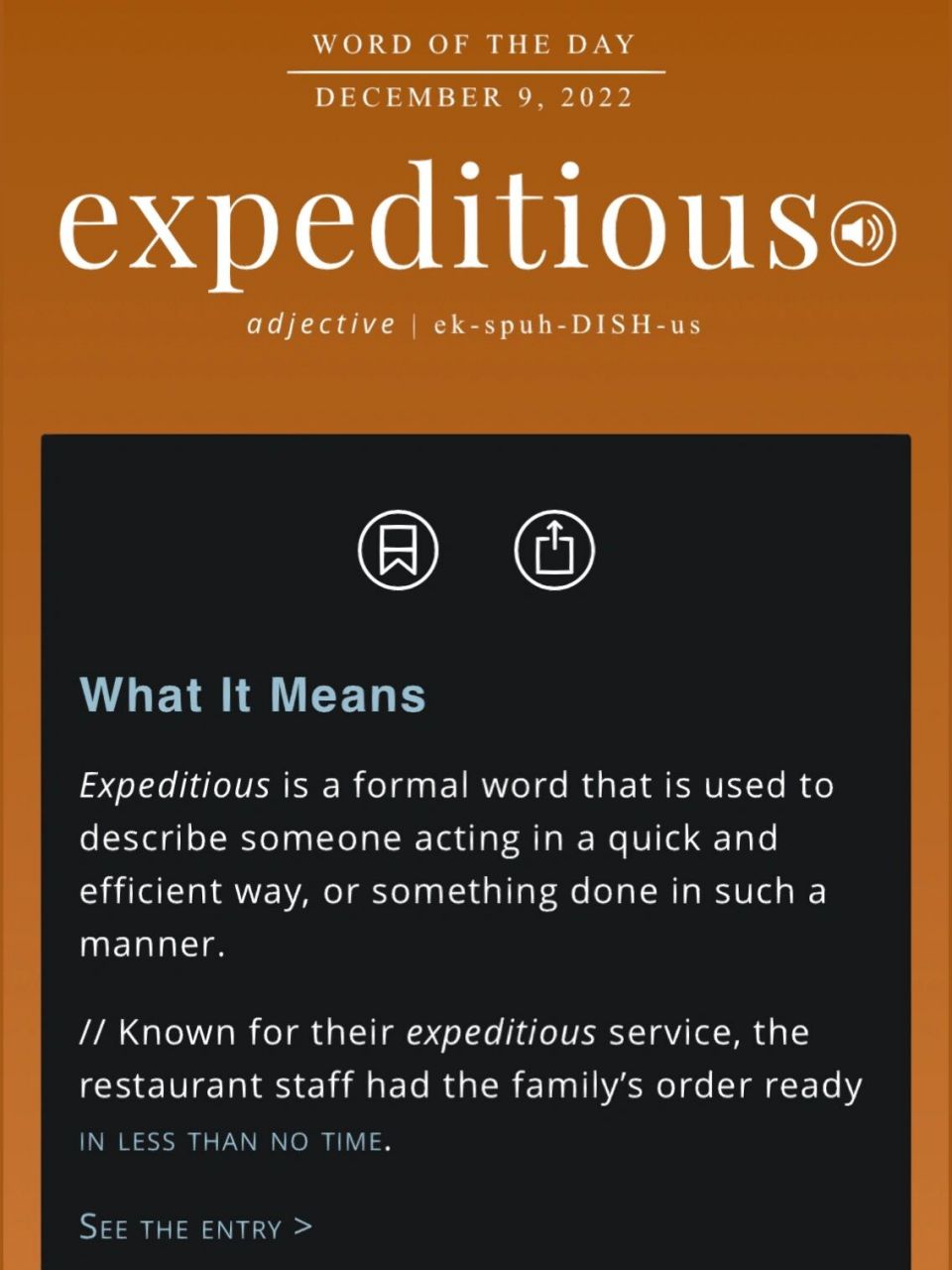 你今天该背单词了|expeditious 08adj.