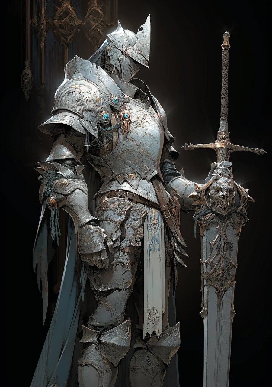 aigc中世纪盔甲骑士 以前玩过一个游戏叫infinity blade 中文名好像是