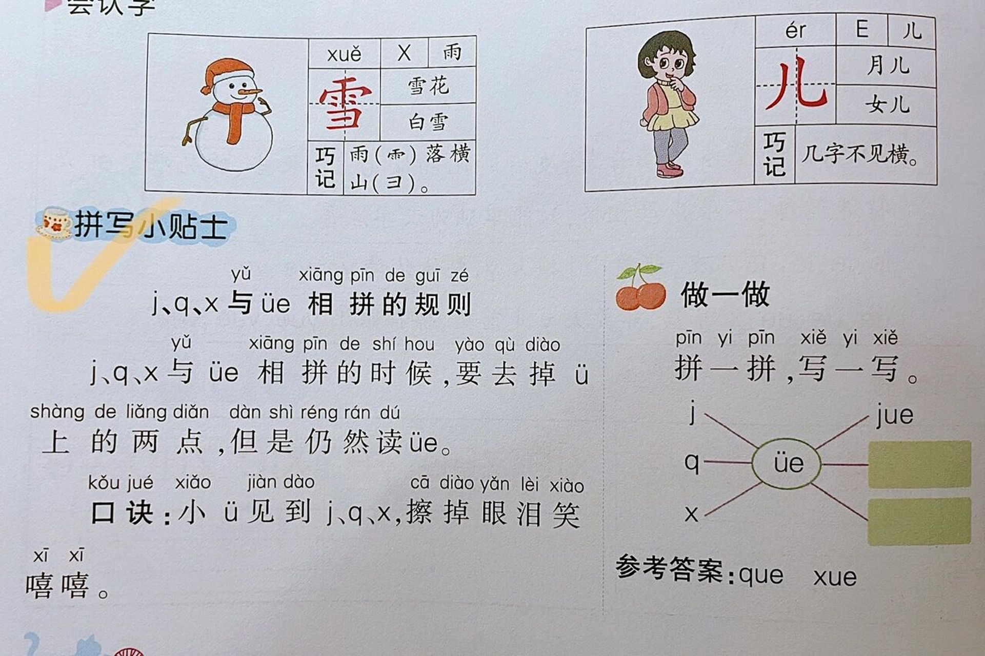 复韵母ie怎么读图片