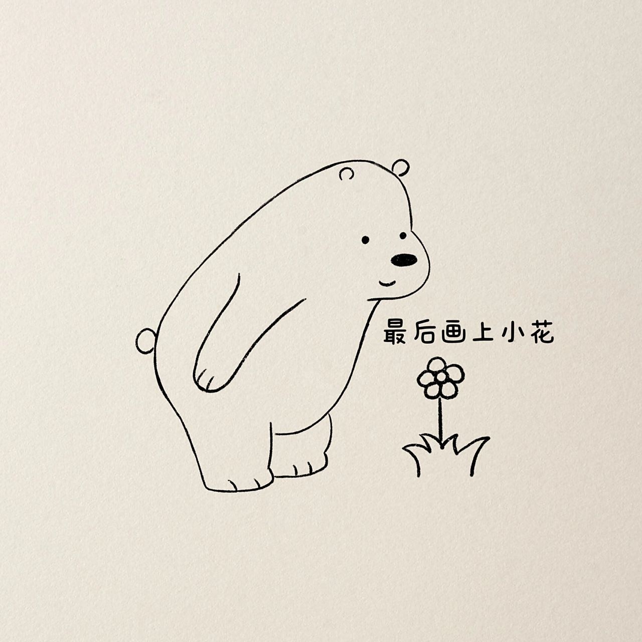 裸熊简笔画(附教程)