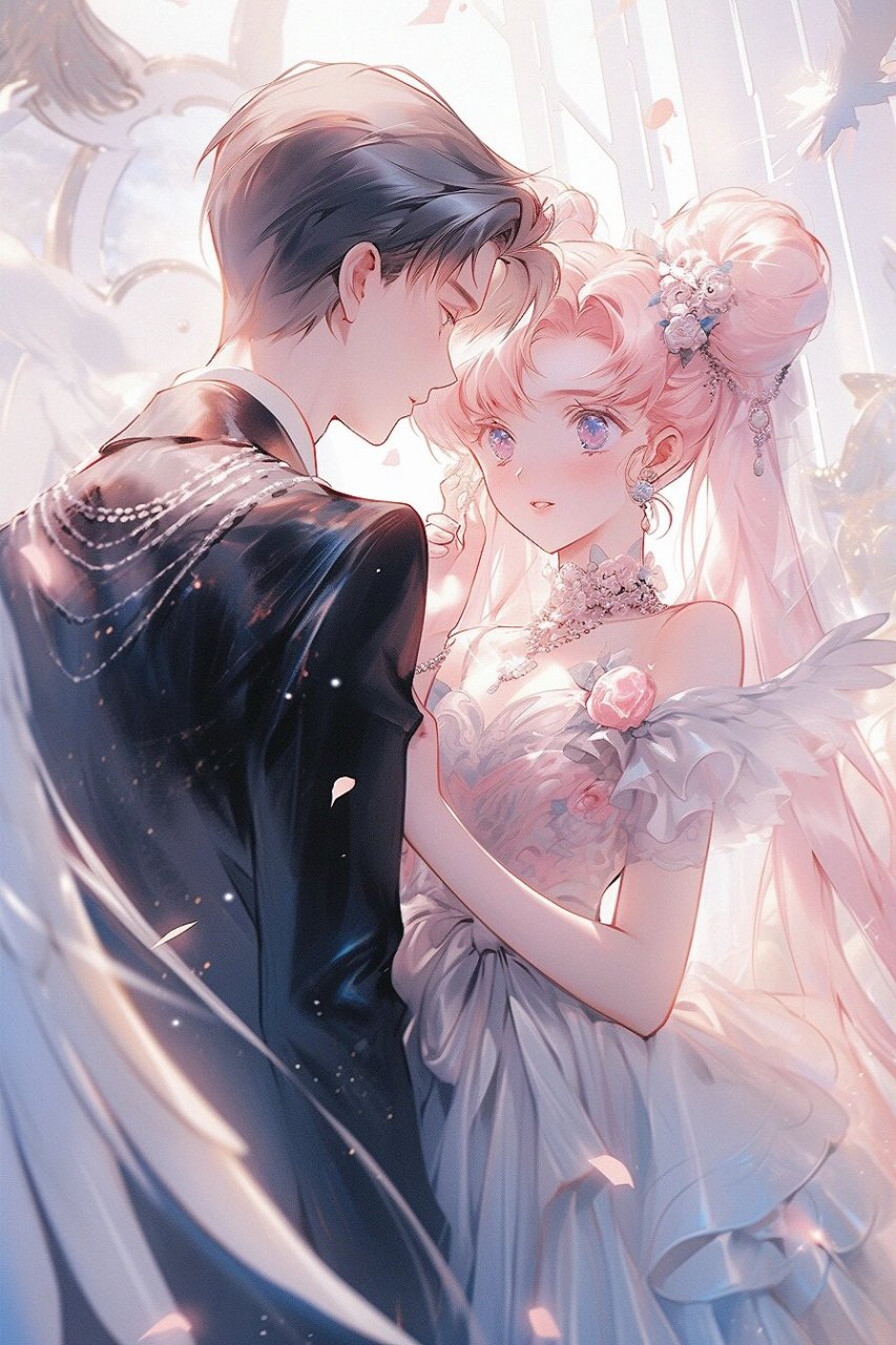 浪漫壁纸96好看的美少女战士情侣头像小小兔