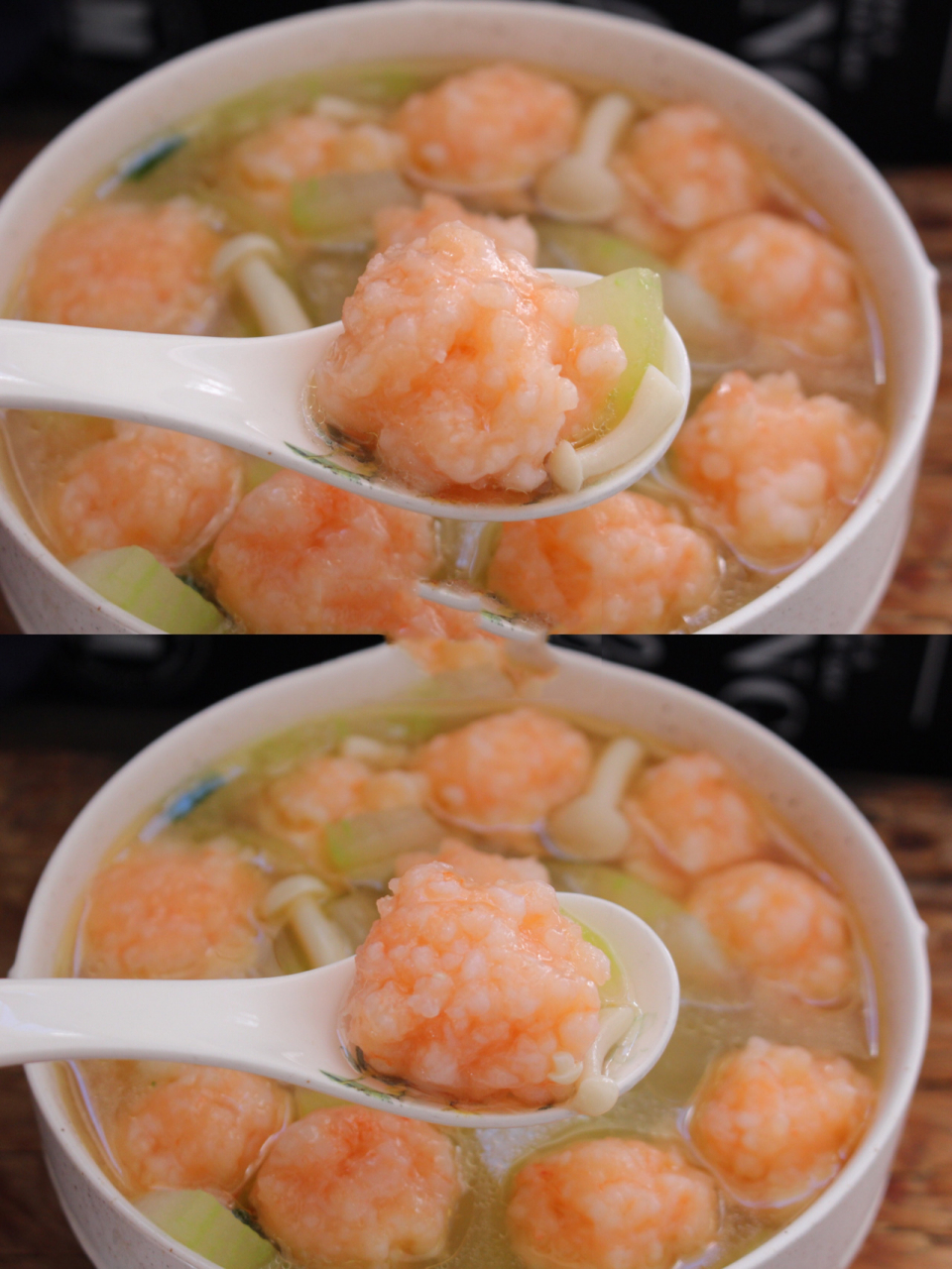 低脂鲜美7515清爽好喝的冬瓜虾滑汤,减脂餐 今天做了鲜美好喝