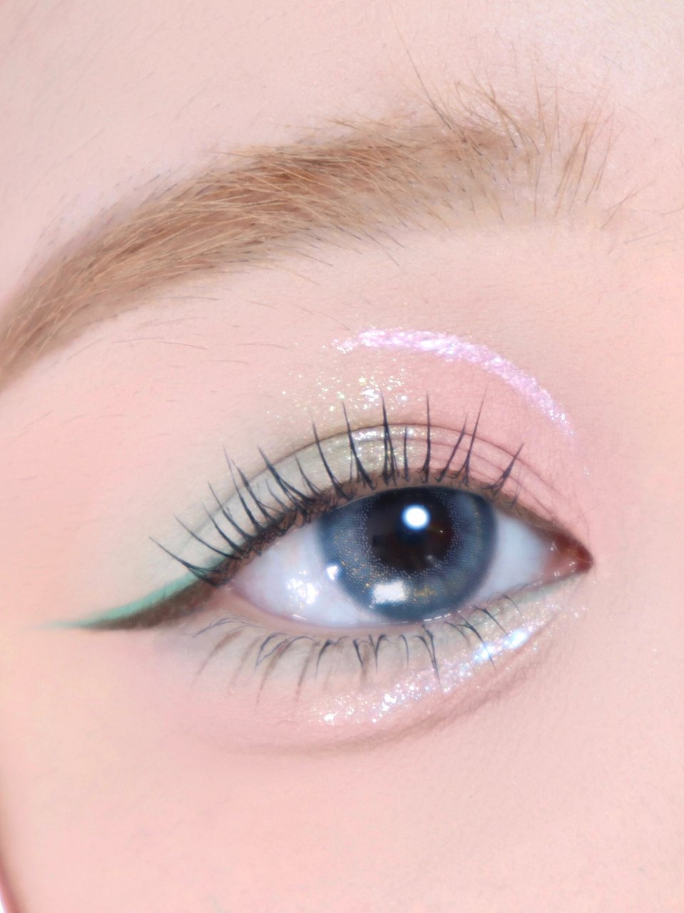 夏日初见荷03新中式粉绿撞色油画感眼妆 淡妆浓抹总相宜