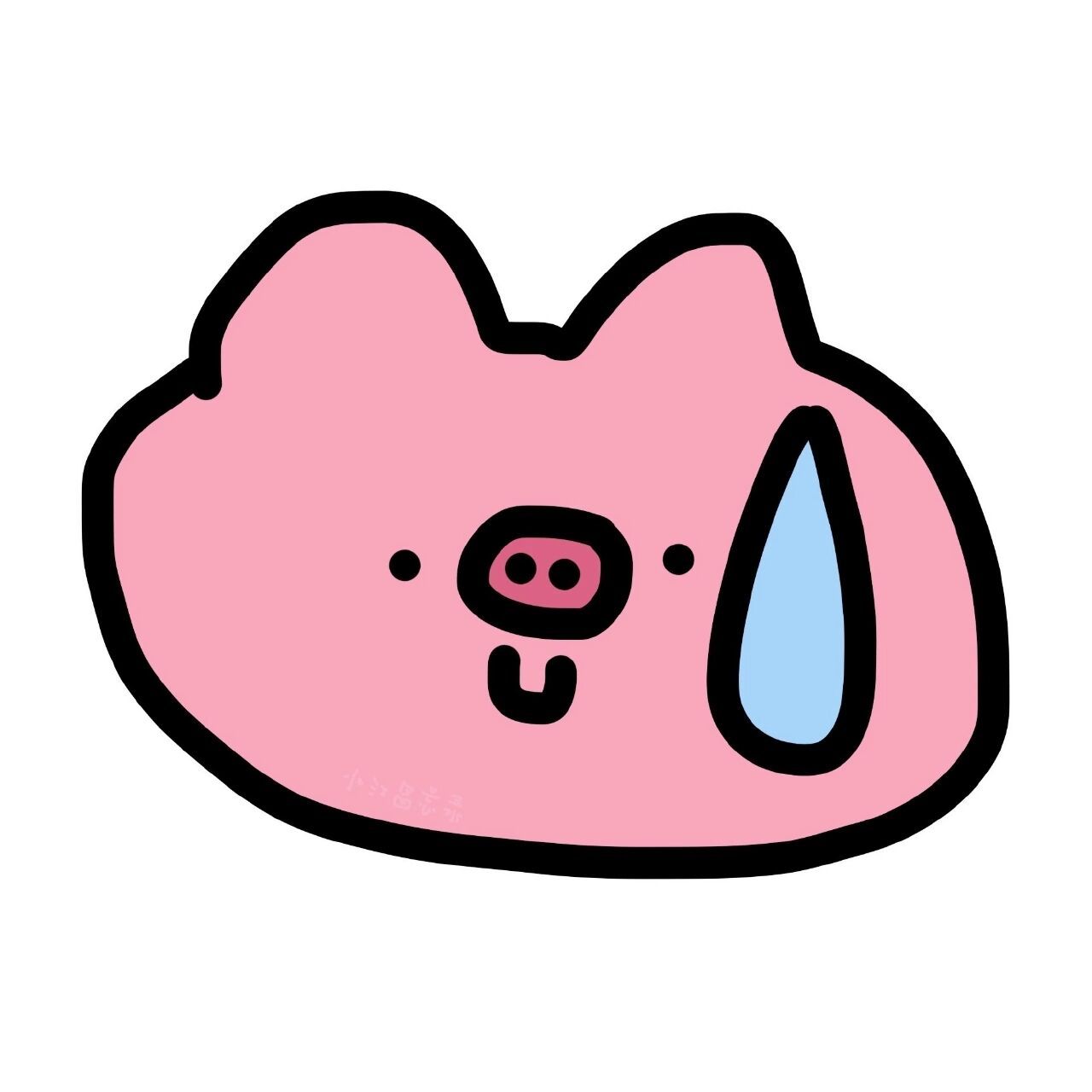 可爱卡通无语流汗头像91  我不太会爱 可和好朋友吹晚风吃宵夜喝点