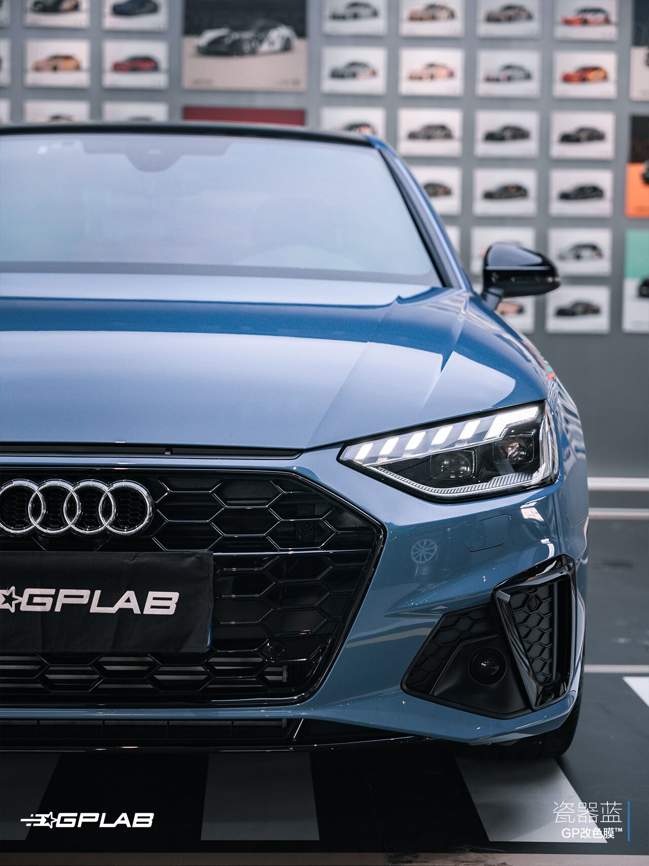 97 gp改色膜 | 瓷器蓝 x 奥迪a4l 中国风蓝色 "瓷器蓝"又叫"china