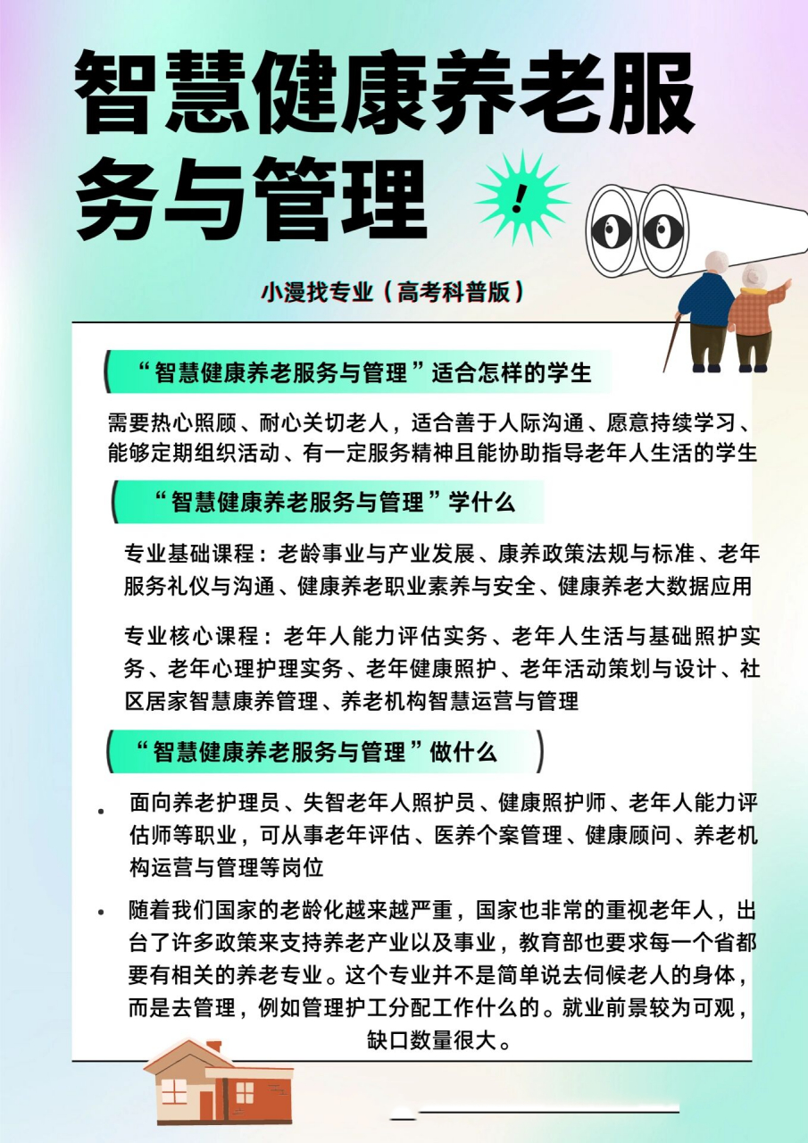 高中生必看专业"智慧健康养老服务与管理" 16615"智慧健康养老