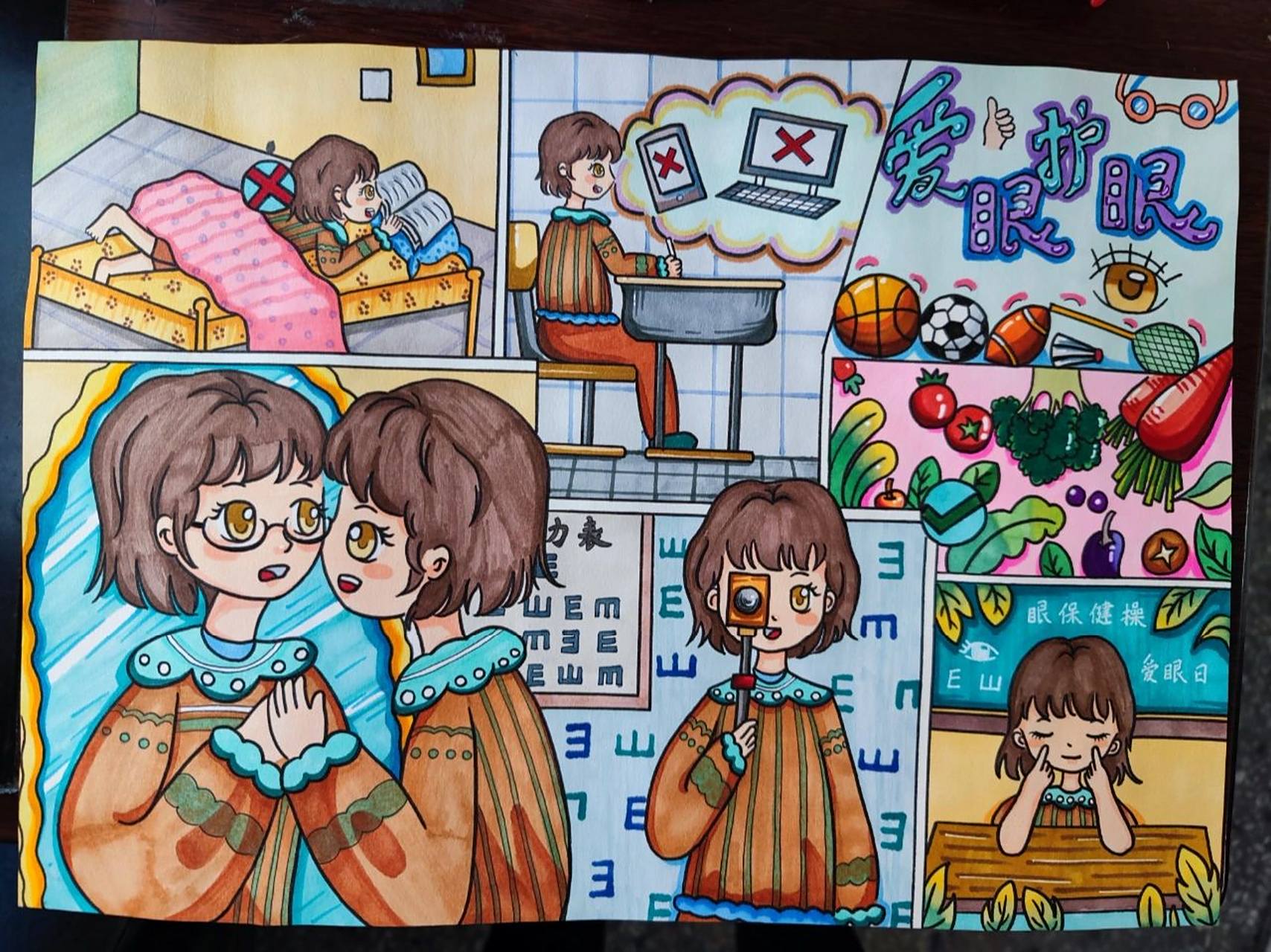 爱眼护眼绘画比赛作品 爱眼护眼学生绘画作品比赛(已参赛获奖)只可