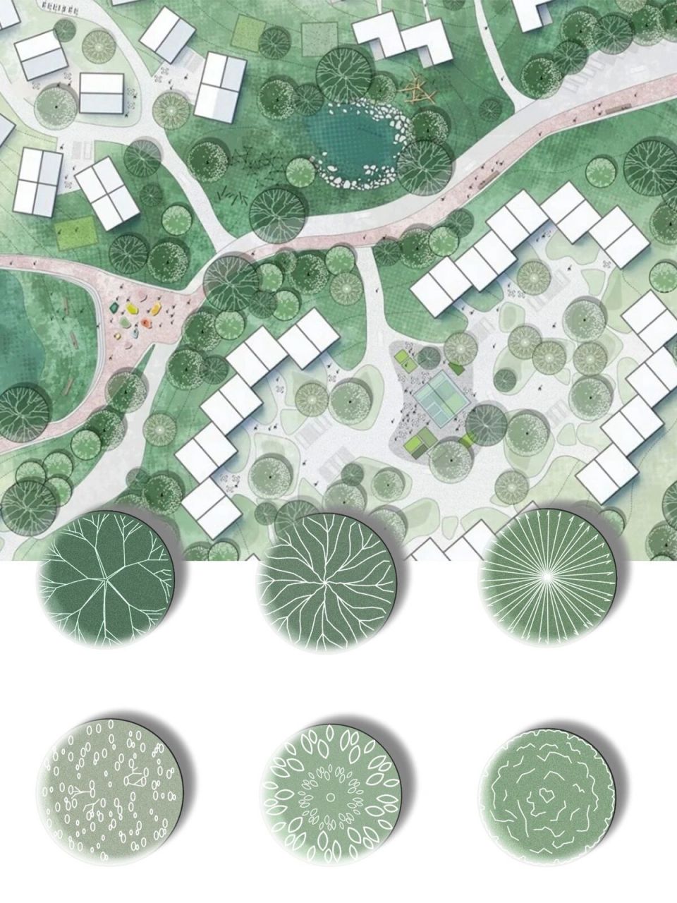 令同济爱不释手的插画风彩平植物psd! 虽然只有6个,但够用了!