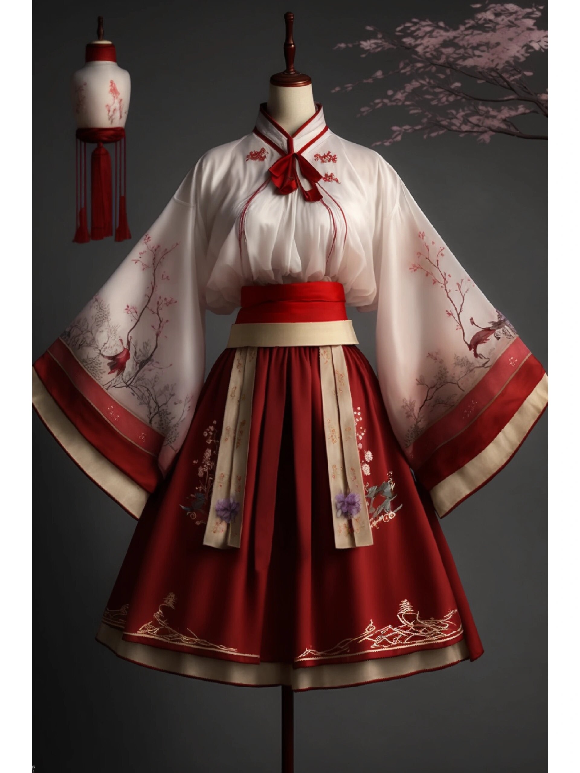 ai国风短裙古风仙女裙子仙女必备