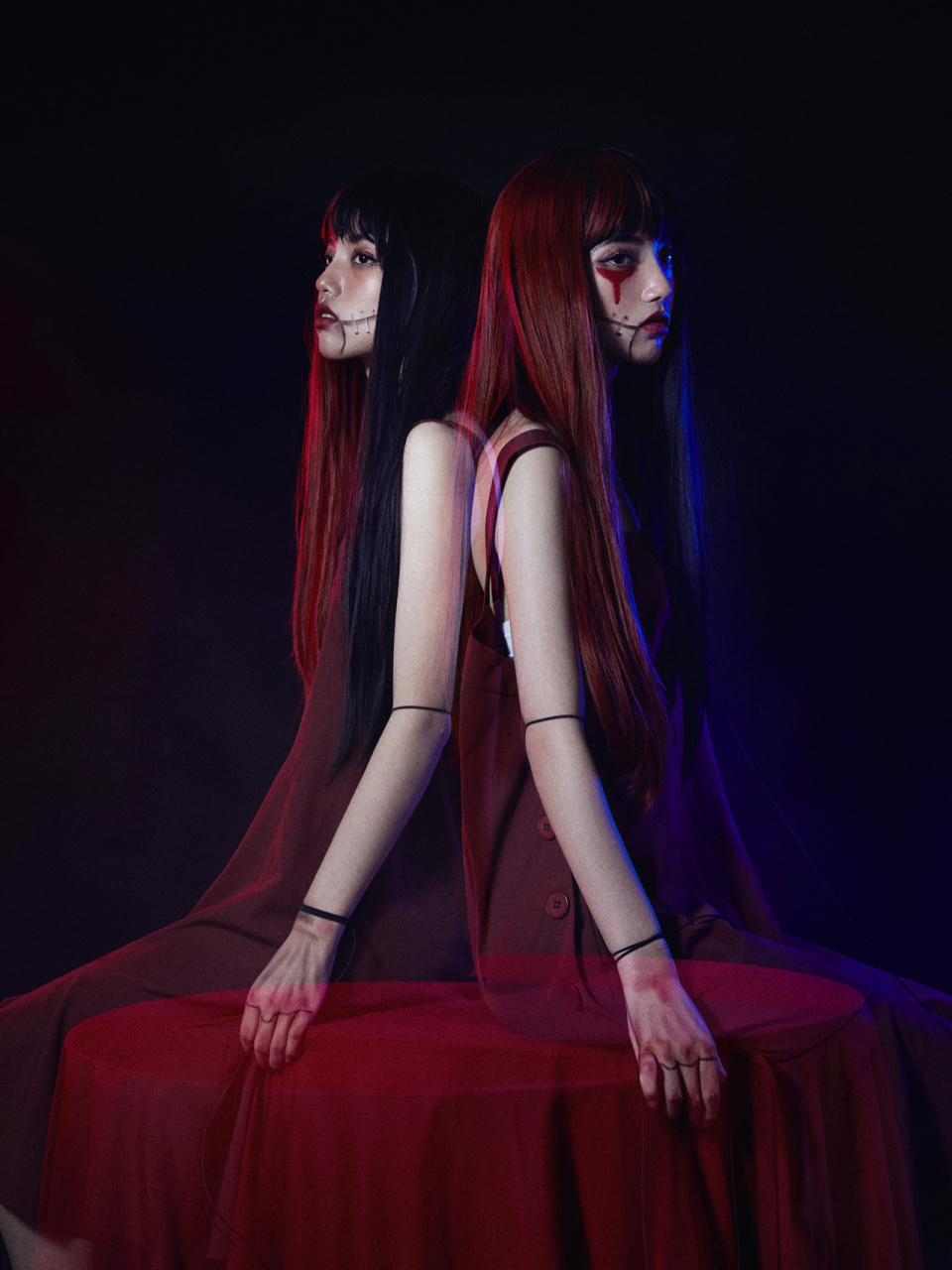 木偶妆99万圣节妆容 提线木偶 暗黑系妆容 94很喜欢这组暗黑系的