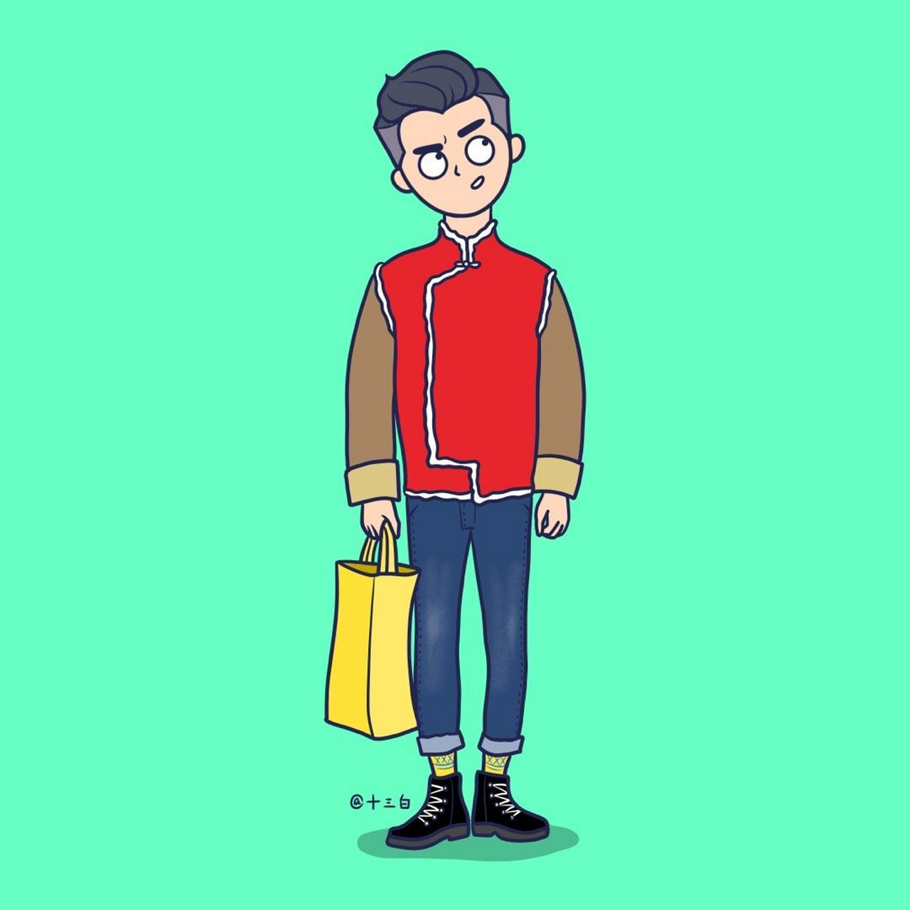 唐装小精灵 女生头像 男生漫画原创插画情头 漂亮的女生头像 帅气的