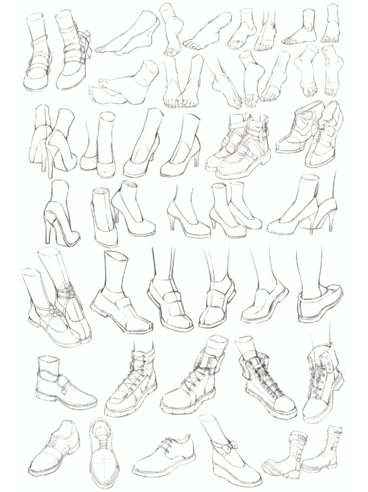 【绘画素材】❗一期脚部绘画参考素材大杂烩