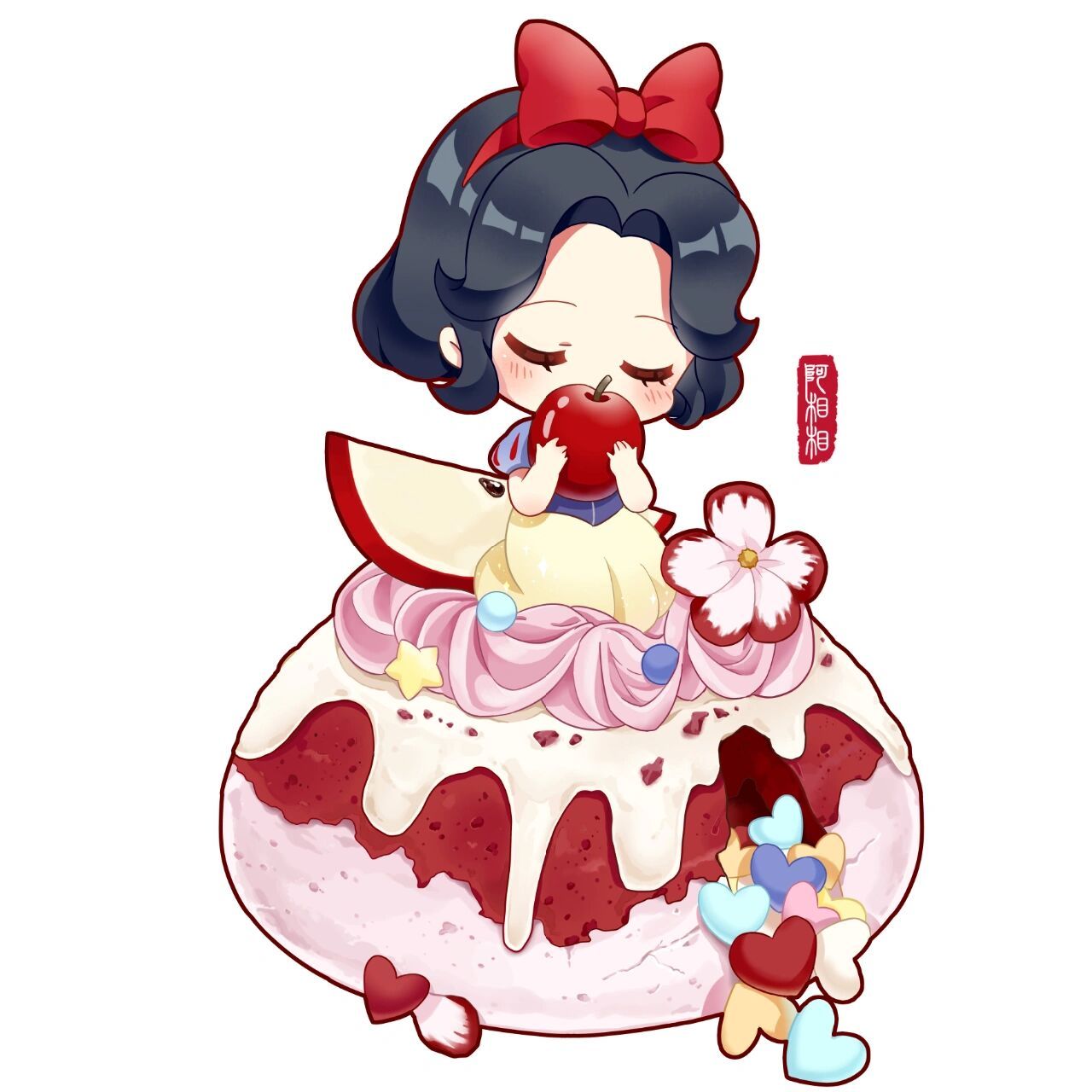 合集78迪士尼公主q版美食原创绘画头像分享 之前画的迪士尼公主发个