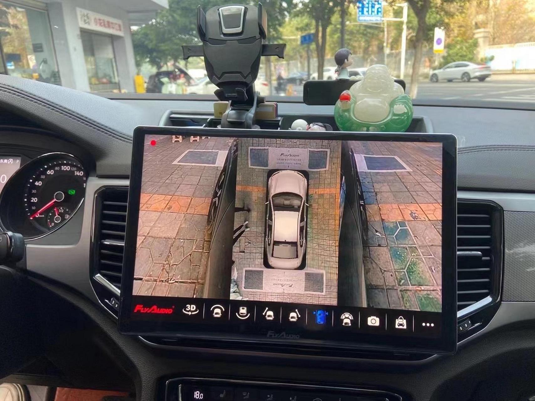 大众途昂超大导航改装.大众途昂安装升级 飞歌13.