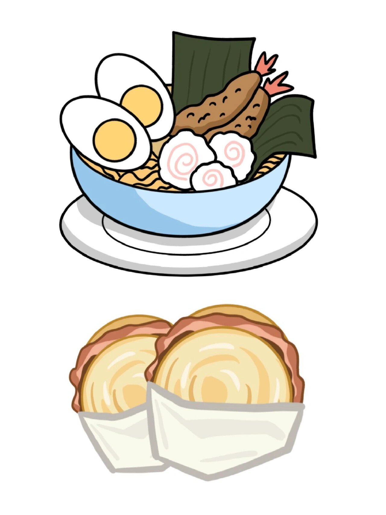 漫画风第二弹·精致美食篇～免扣素材 小伙伴们好呀～ 	 漫画在我们的