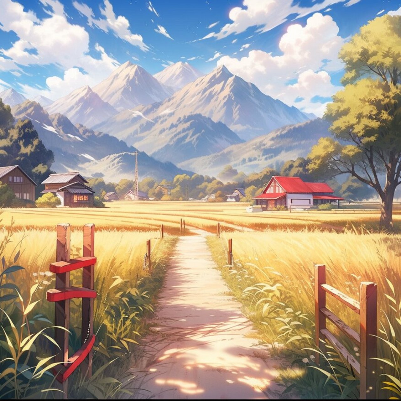 动漫乡村背景图可自取 动漫图|乡村|背景图|头像 0