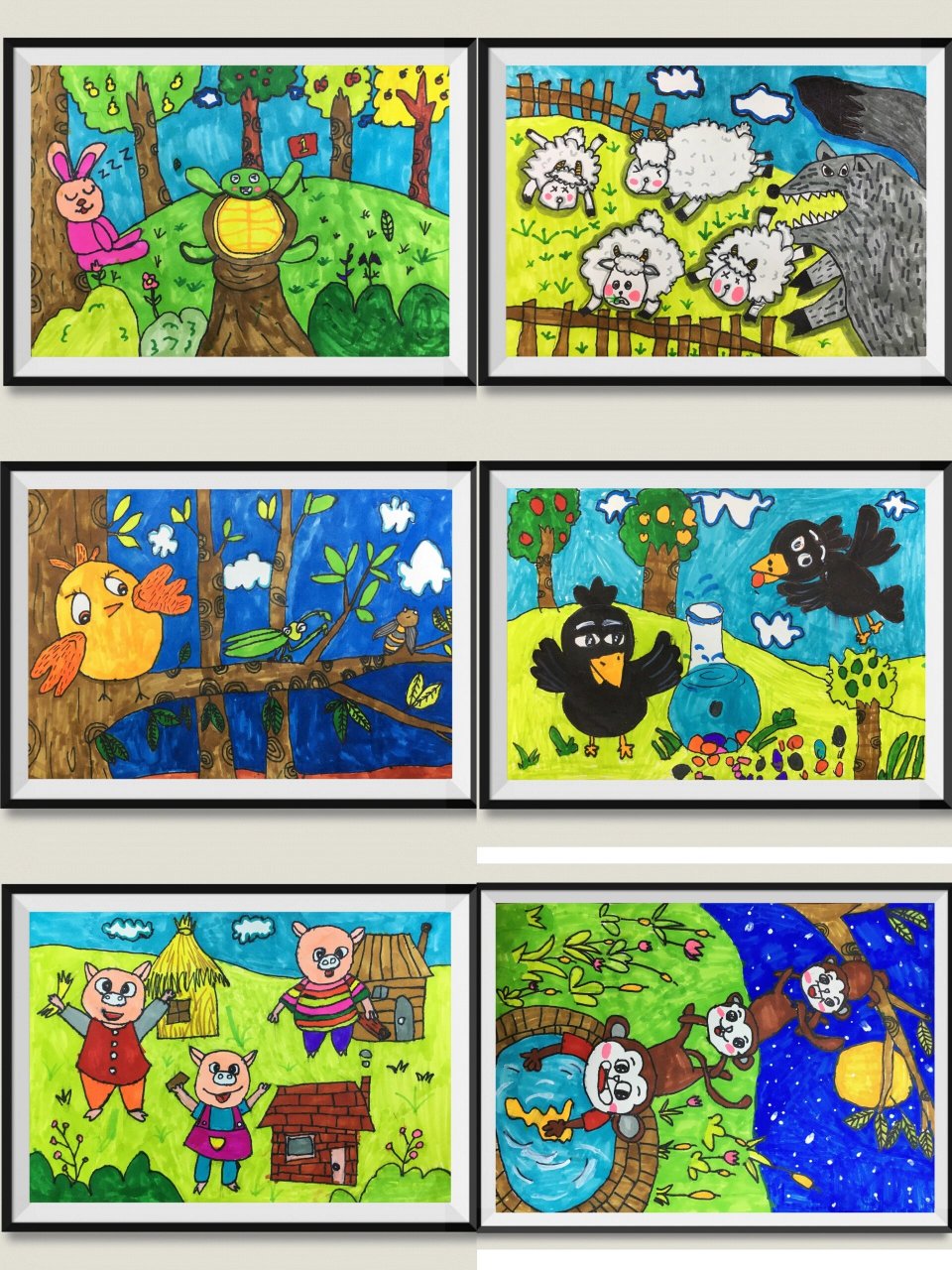 寓言故事绘画作品 大班学员们960269♀150269♀15