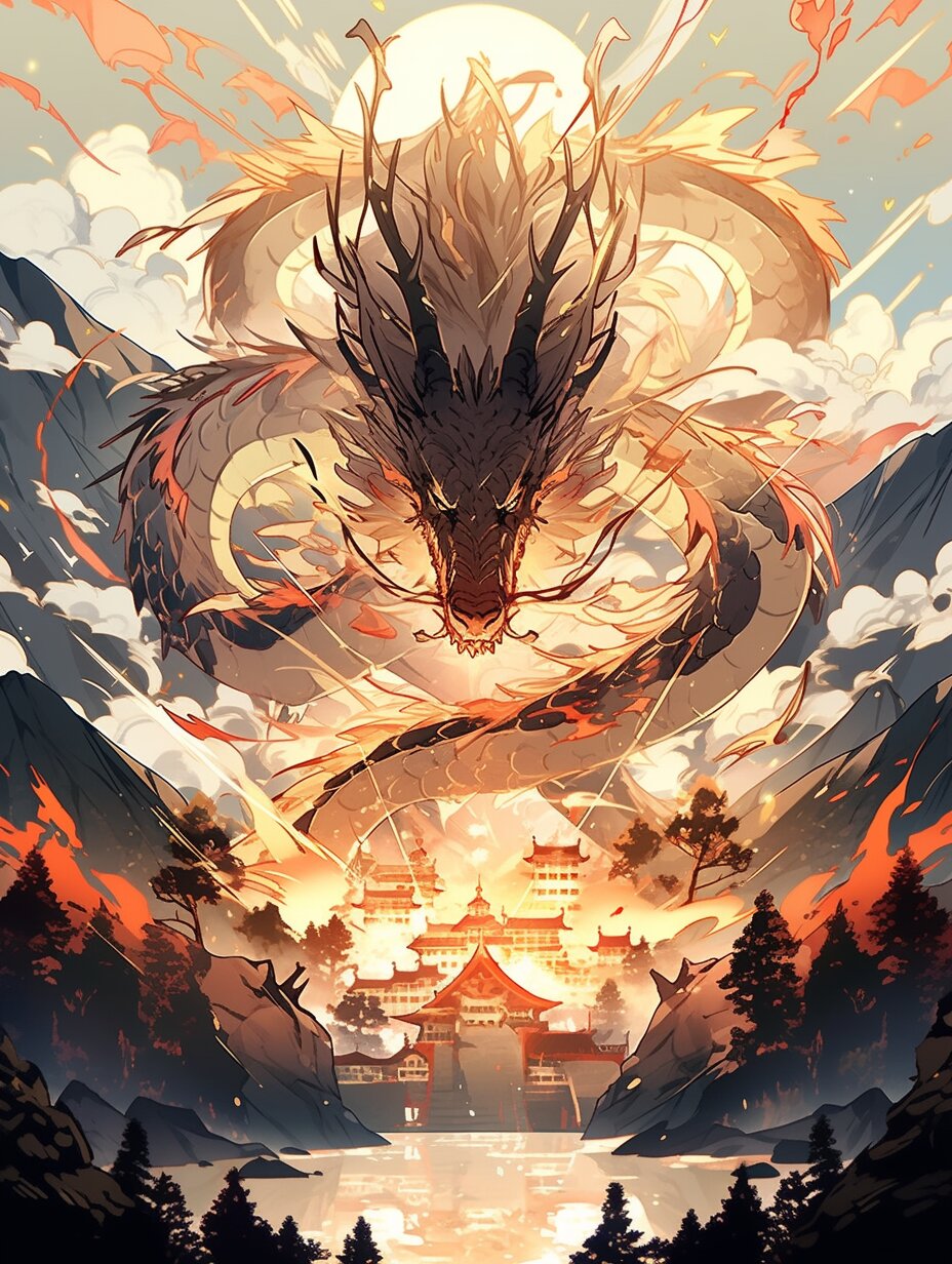 漫画龙壁纸 丨 超帅气龙年壁纸