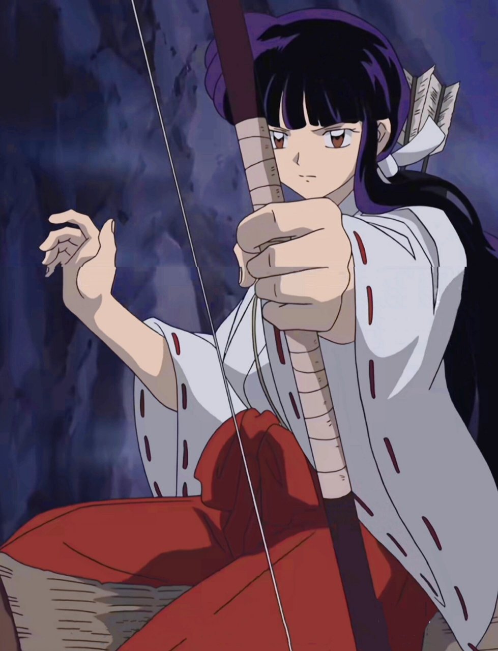 手握长弓的桔梗,又霸气!又有安全感!