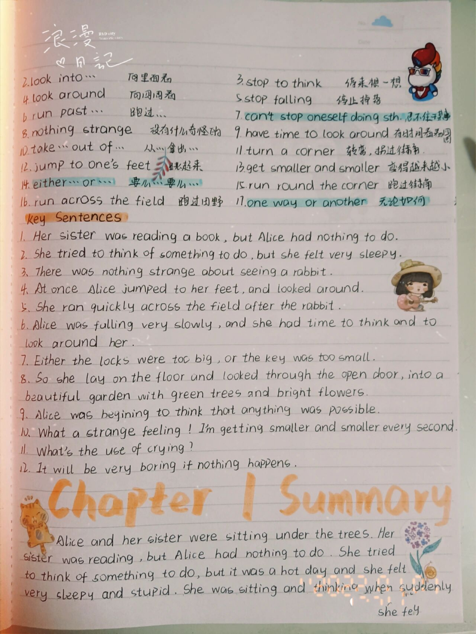 《爱丽丝漫游奇境记》英文读书笔记