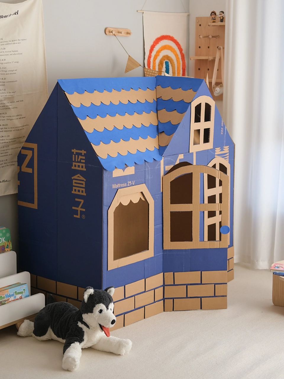 用纸箱给闺女diy了一个小房子|附制作教程92 总能刷到上各位妈妈给