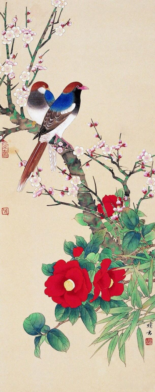 国画大师喻继高工笔花鸟作品欣赏国画