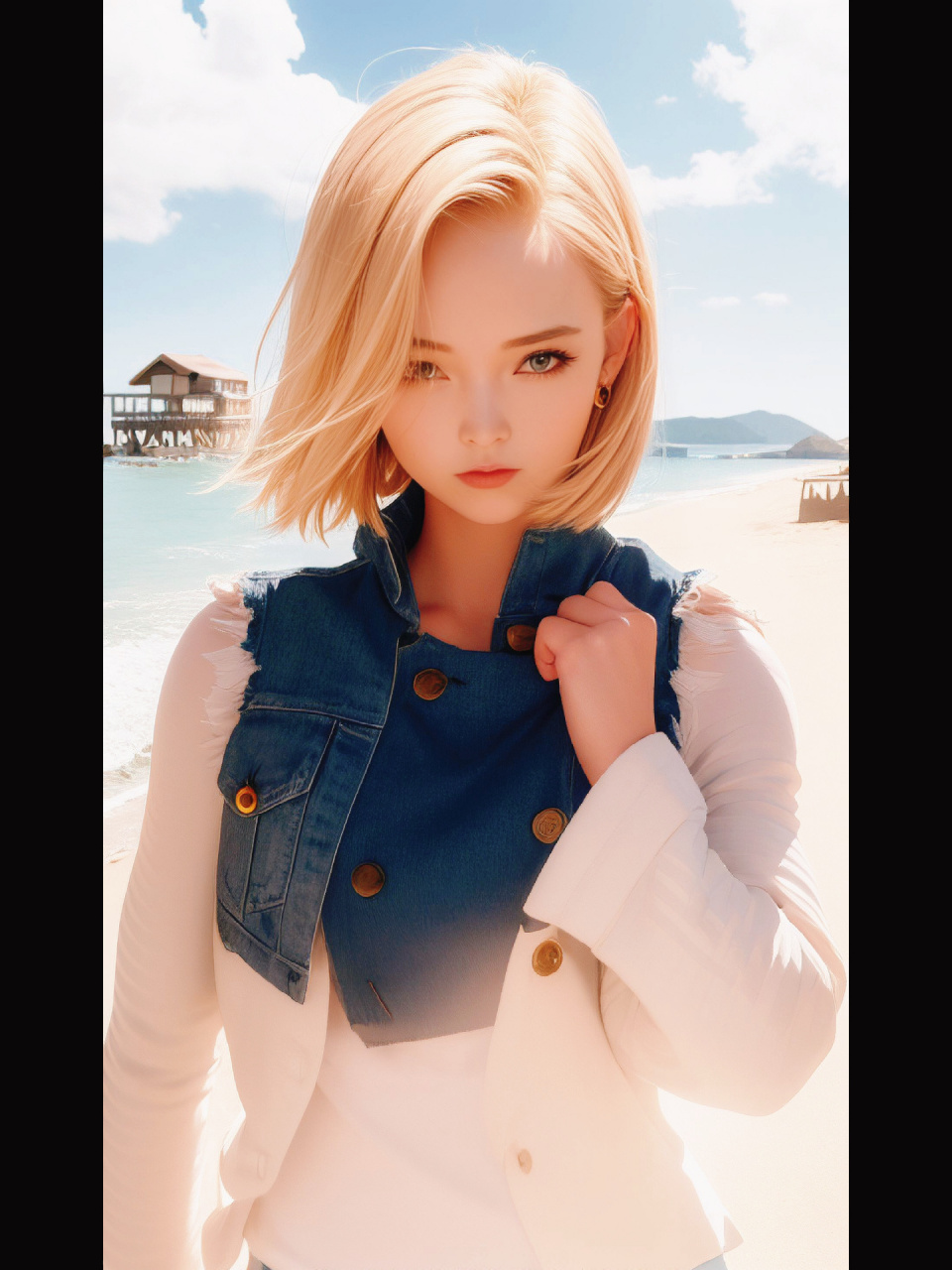 《龙珠》android 18 本名拉姿丽,译名人造人18号, 身高:160cm,体重k