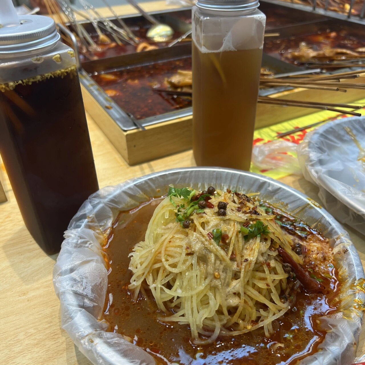 涡阳美食之美食篇 甲壳虫家的脏摊 等了半个小时才等到位子 一米土豆