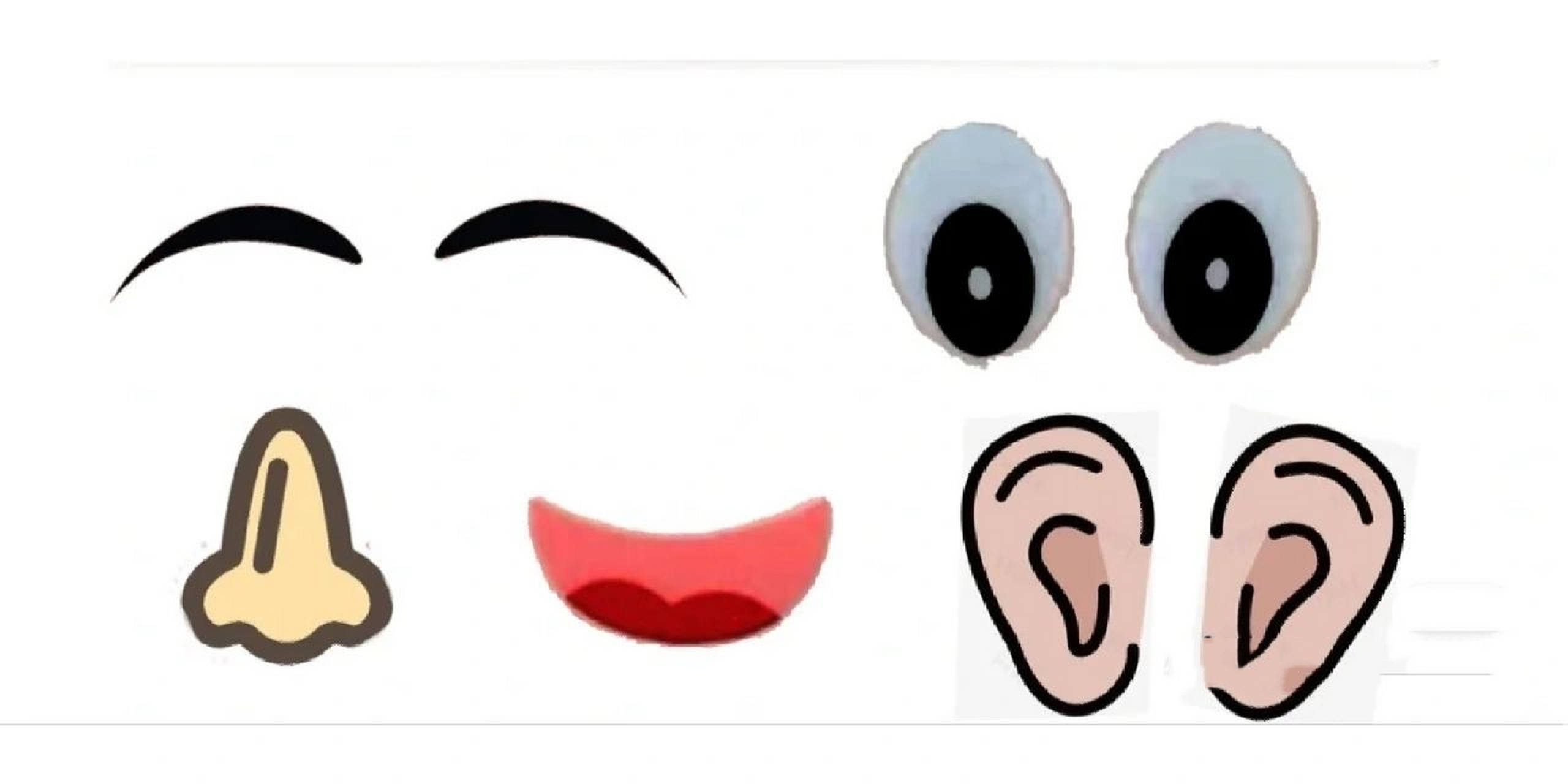 幼儿园小班五官图可打印 1.适合小班 2.生活课,认识五官