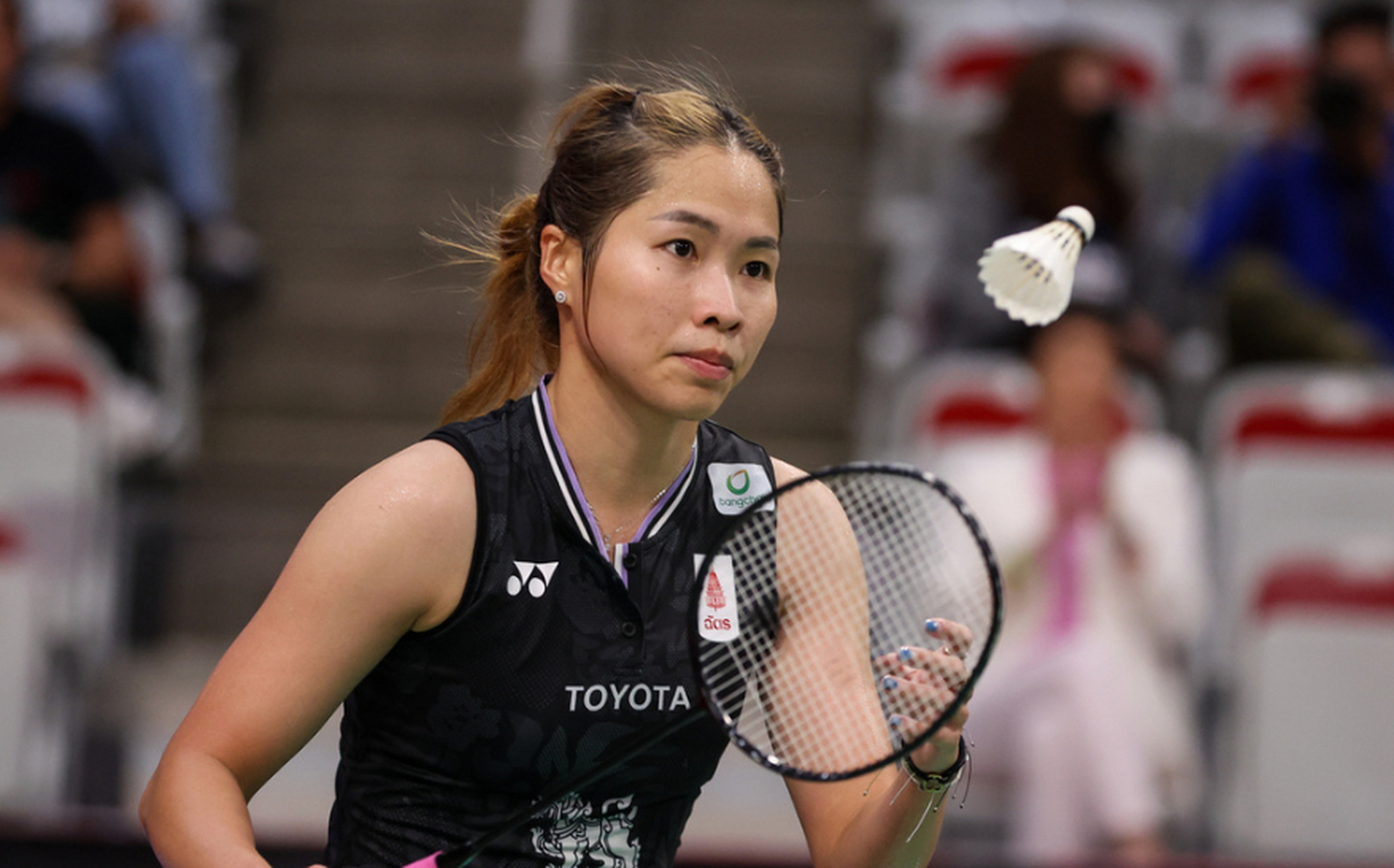 近日泰国前世界羽毛球女单冠军因达农,因脚踝韧带撕裂,将缺席2023