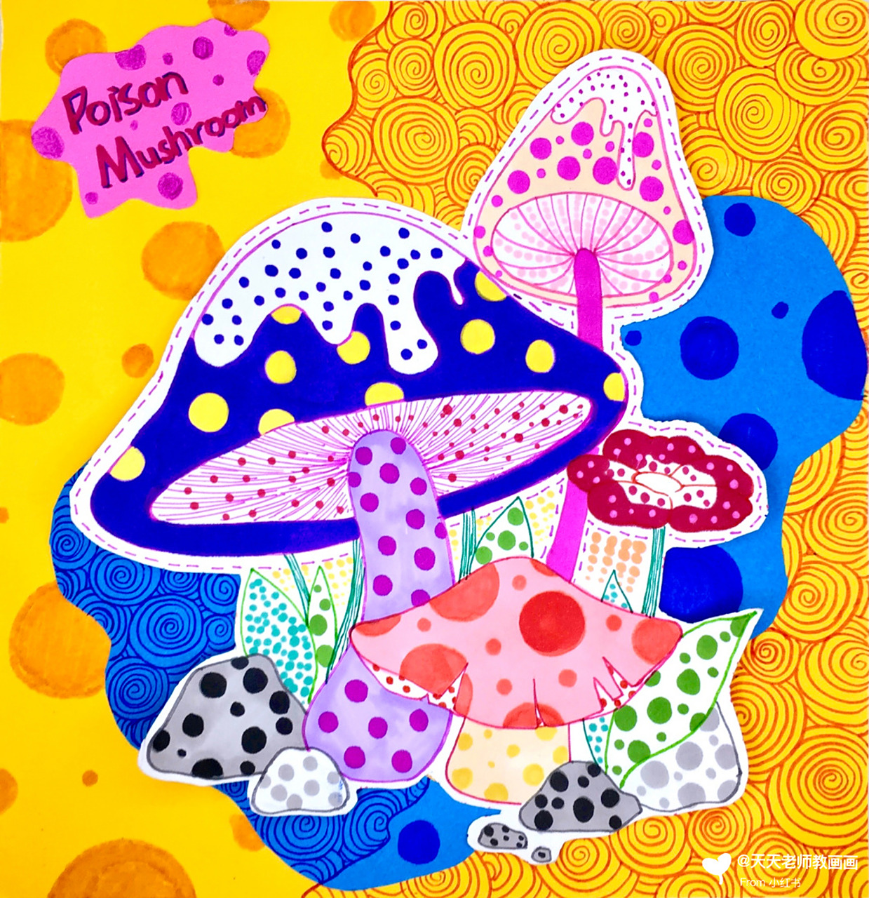 创意美术|波点蘑菇96 草间弥生,出生于日本长野县松本市,毕业于日本