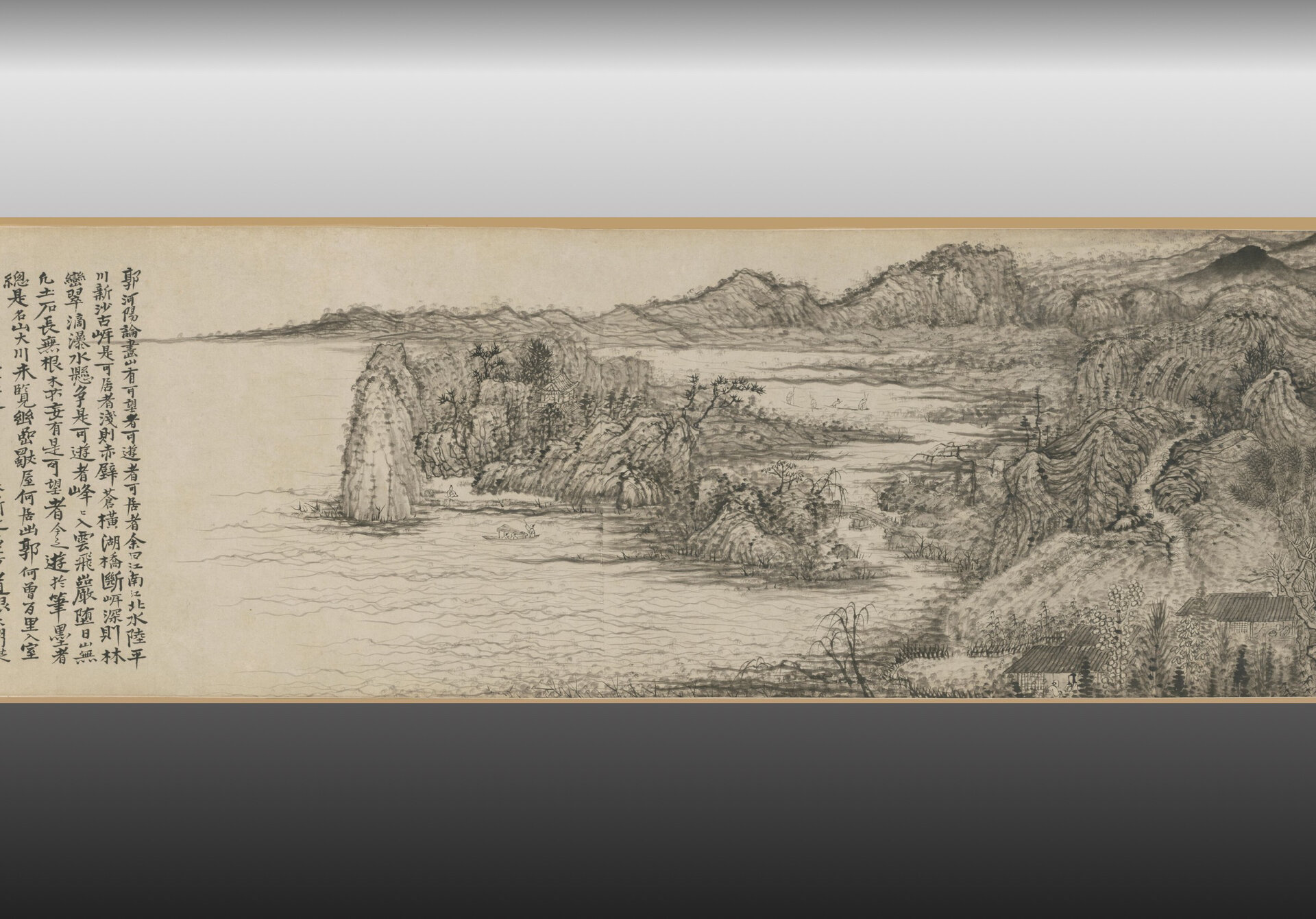 清代画家及代表作-清四僧 图1 朱耷 《荷石水鸟图》绘荷花杆二枝,高杆