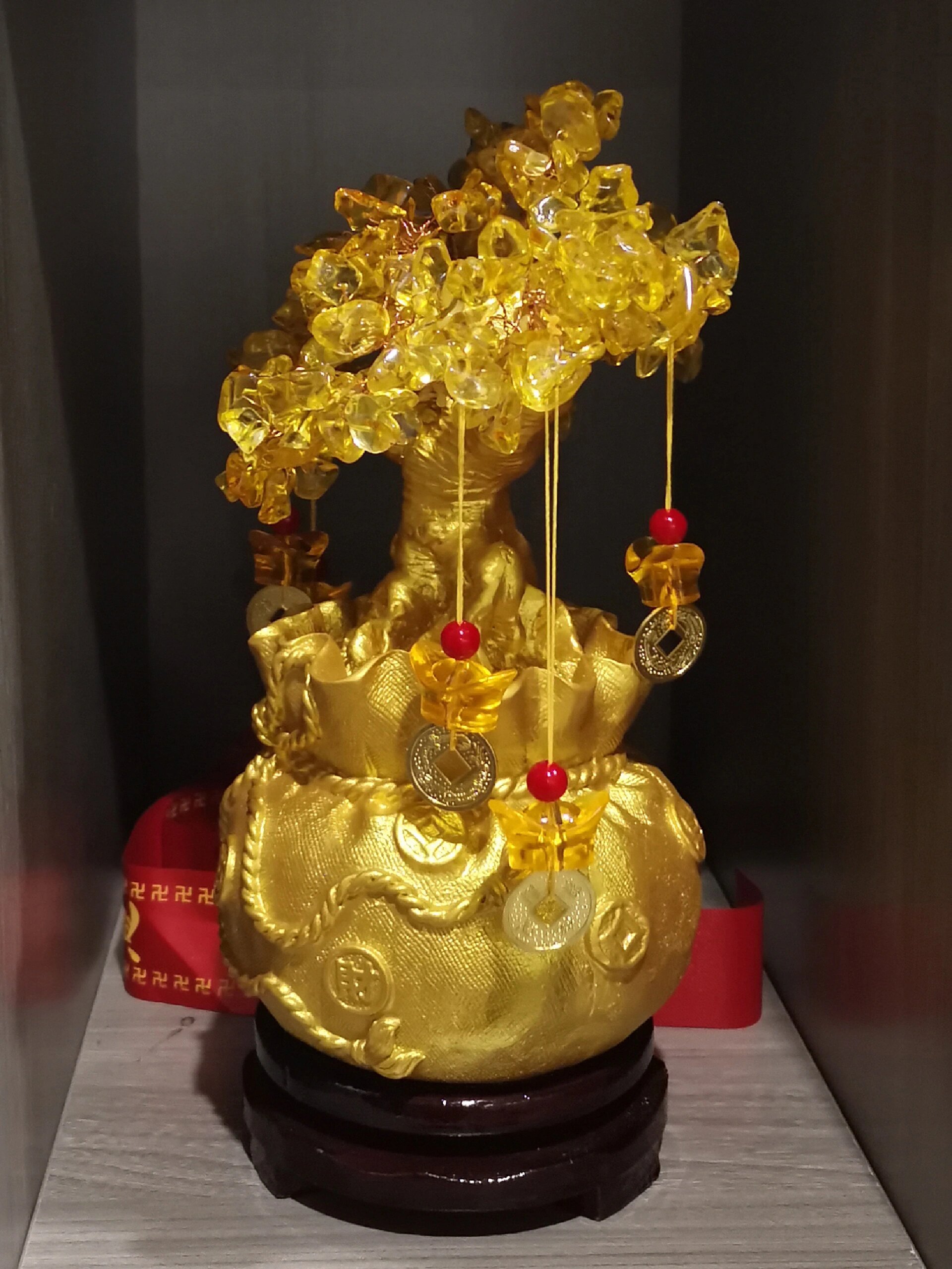 水晶发财树摆件如何摆放