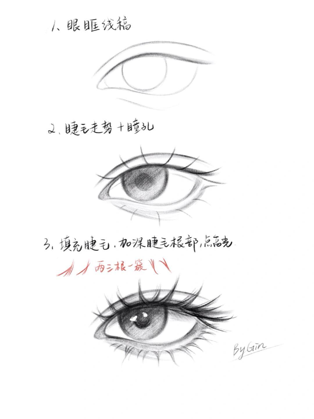 【睫毛教程】36615种常见睫毛画法procreate