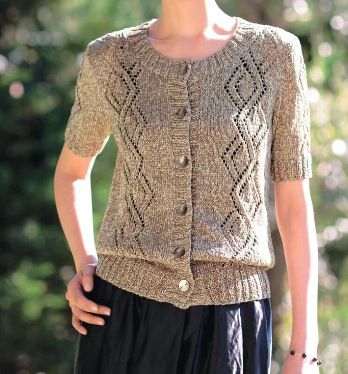 镂空开衫|棒针菱形花样开衫编织图解教程 99今日分享:菱形花样小