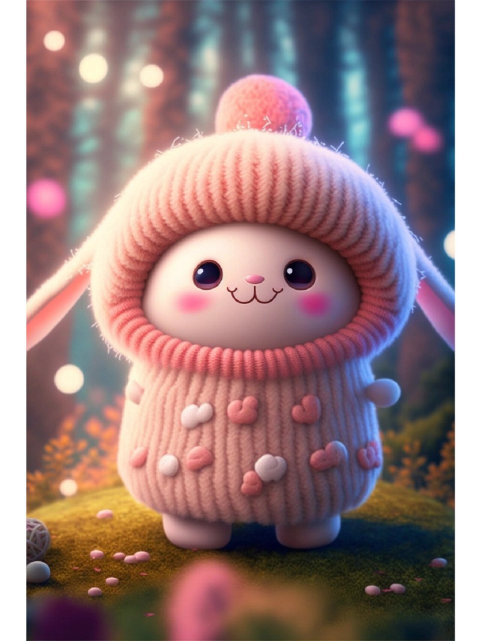 笑容超治愈q版软萌兔 拿来做手机壁纸应该也不错哈#兔# #兔兔# #兔子