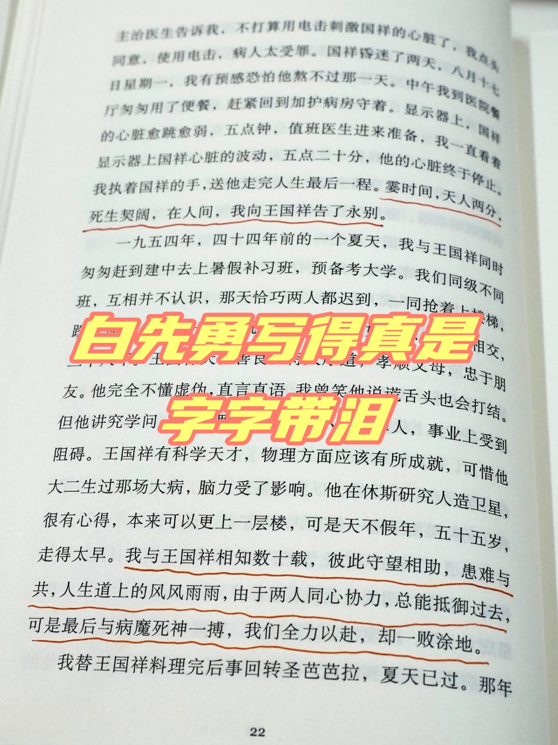 每次读白先勇的《树犹如此》,都悲伤到天裂