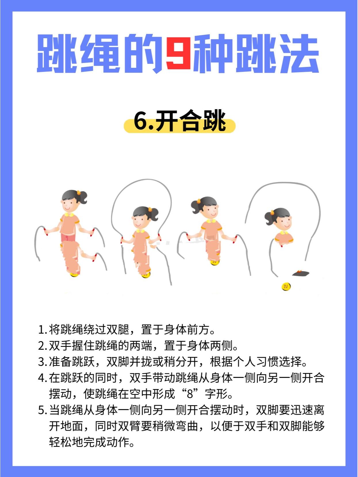 交叉跳绳方法图解图片