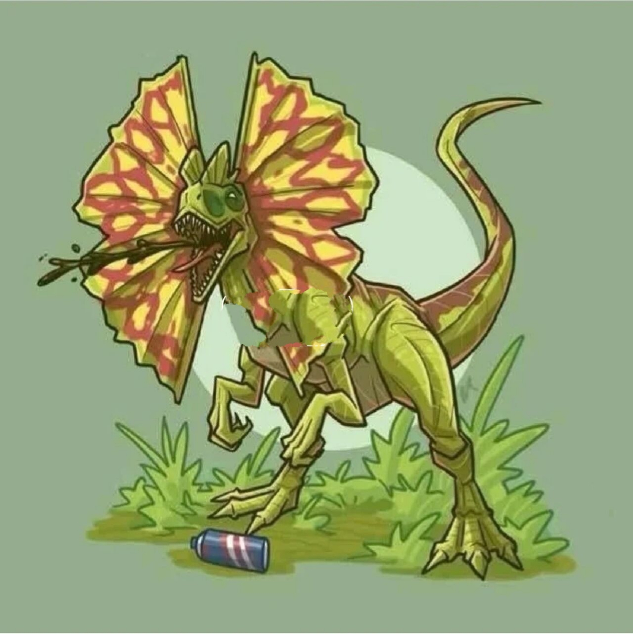 恐龙图片:双脊龙篇 要图的私信.原作者签名(简写):bm.