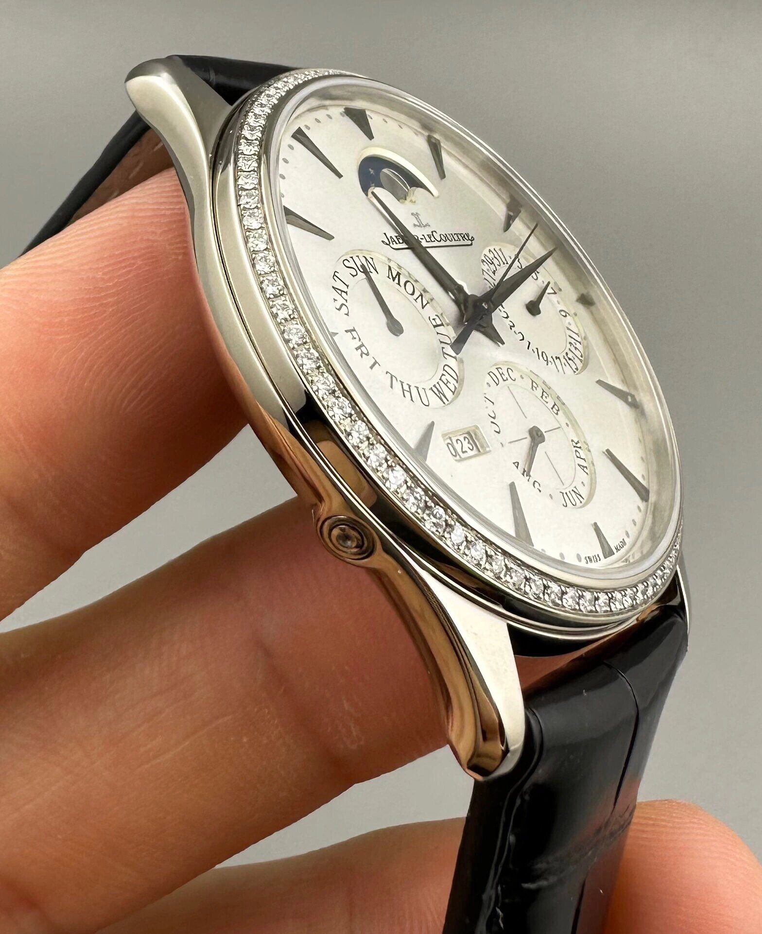 积家大师系列1303501男士手表 积家大师系列:1303501,39mm表径18k白金