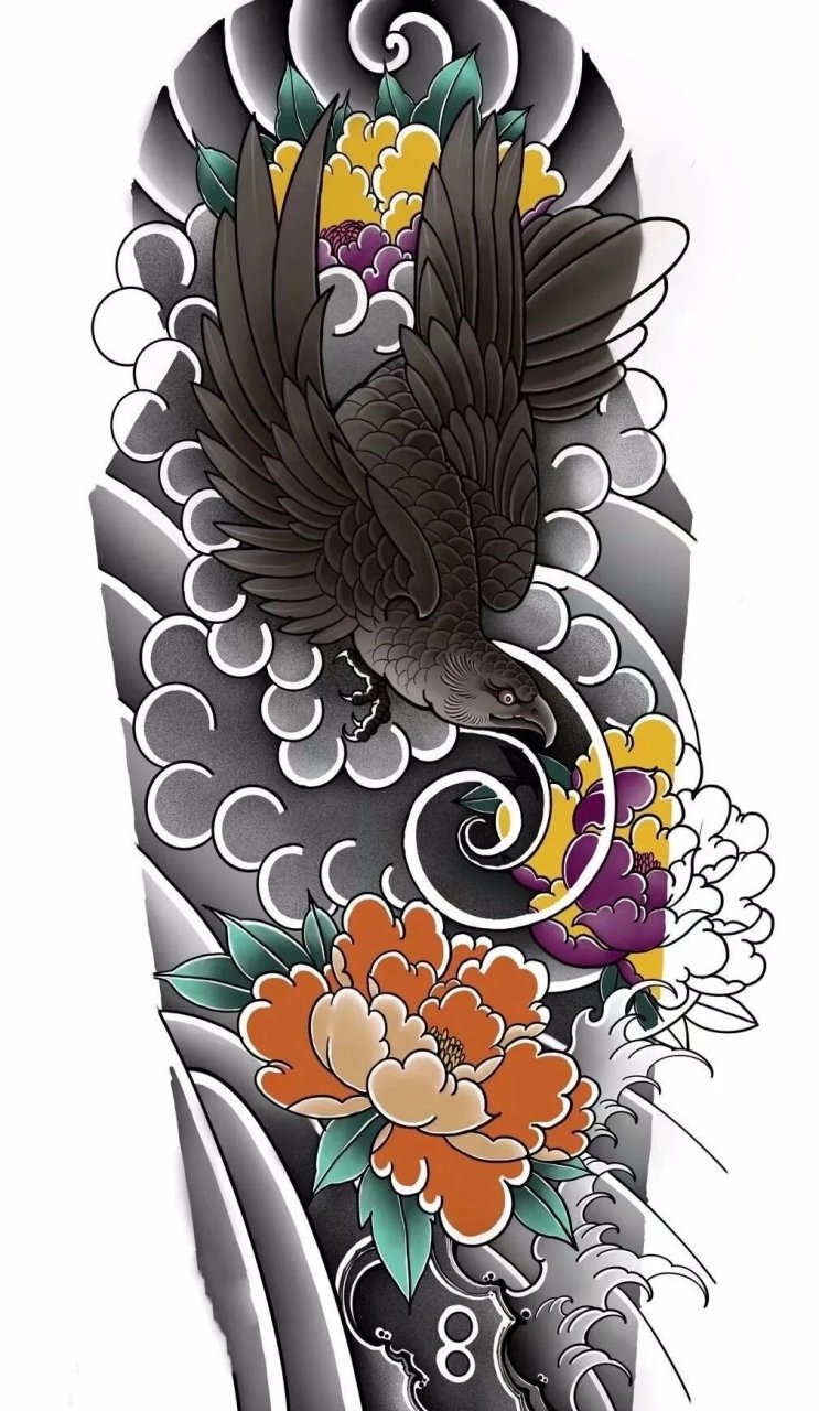 老传统花腿纹身手稿  可设计